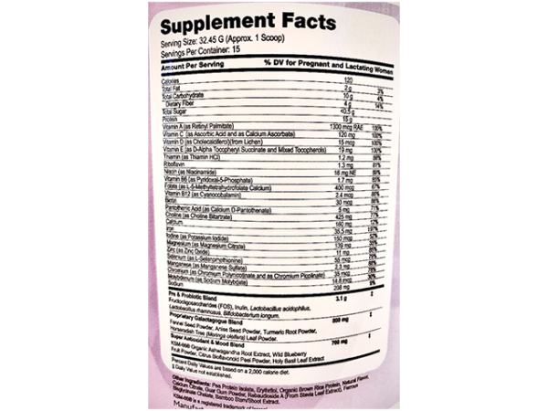 Nisus Life Supplement Facts Postpartum Lactation Supplements